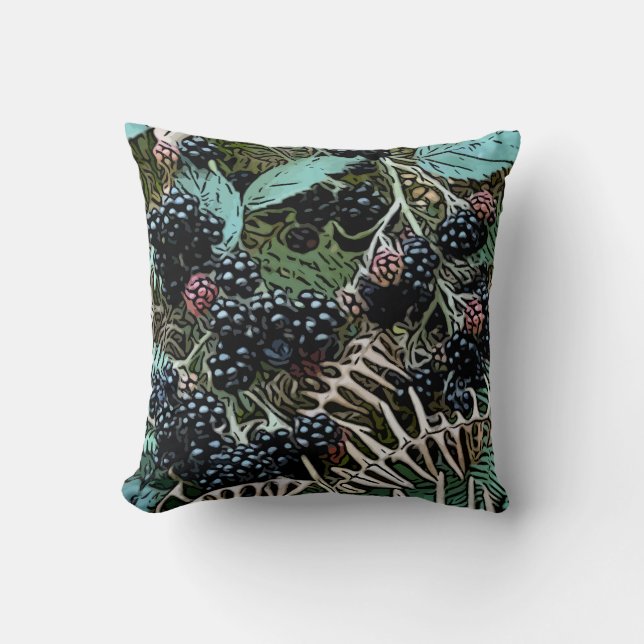 Coussin Baies mûres (Recto)