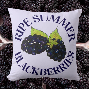 Coussin Baies-mûres d'été Blackberry Berry Berries