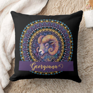 Coussin Baies Whimsical personnalisées Zodiac Dot Mandala