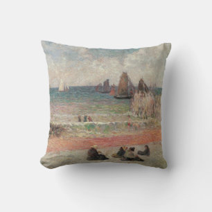 Coussin Baignade Dieppe par Paul Gauguin, Art Vintage