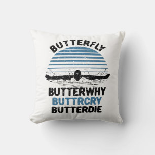 Coussin Baignade - Papillon pourquoi Cadeau de natation