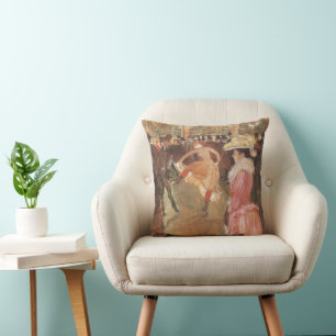 Coussin Bal au cabaret by Toulouse Lautrec