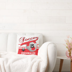 Coussin Bal    de soccer Red All Star  DO-IT-YOURSELF Nom 