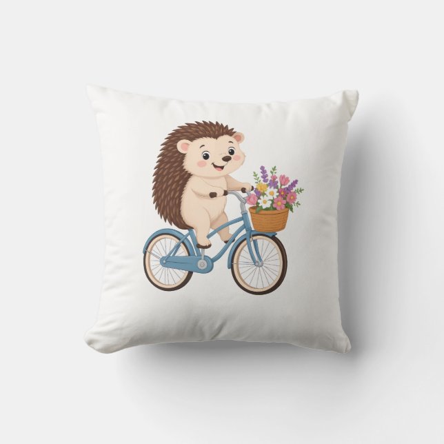 Coussin Balade heureuse du hérisson (Recto)