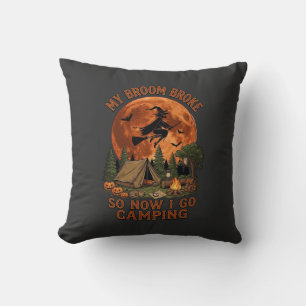 Coussin Balai Casse Halloween Sorcière Camping Tente Feu d