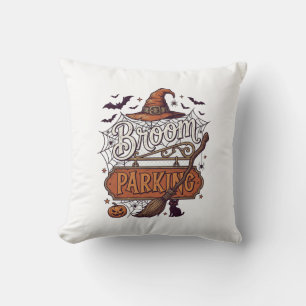 Coussin Balai Parking Halloween Sorcière Chapeau Broomstic