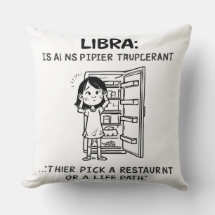 Coussin Balance Indecis Libra Choisir Un Restaurant Drôle 
