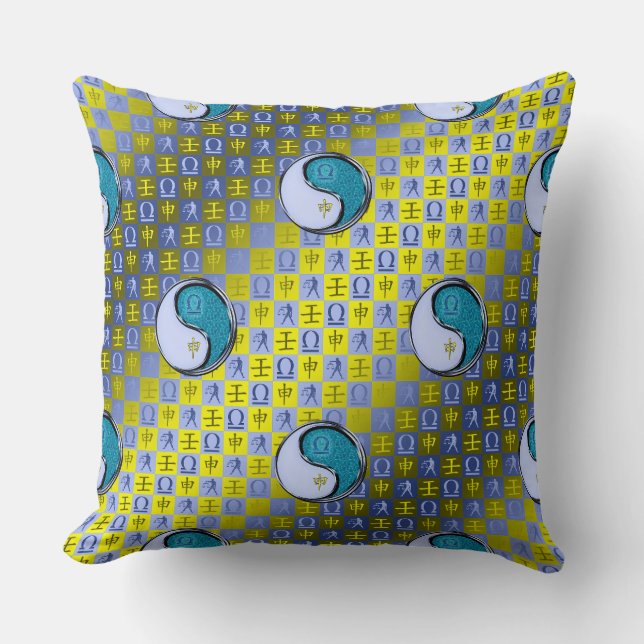 Coussin Balance & Singe d'Eau (Recto)
