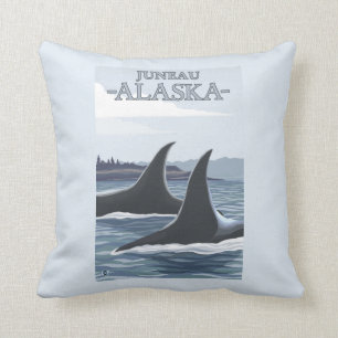 Coussin Baleines #1 - Juneau, Alaska d'orque