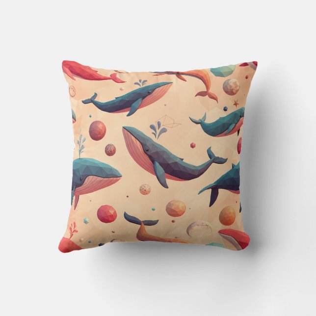 Coussin Baleines cosmiques flottantes (Verso)