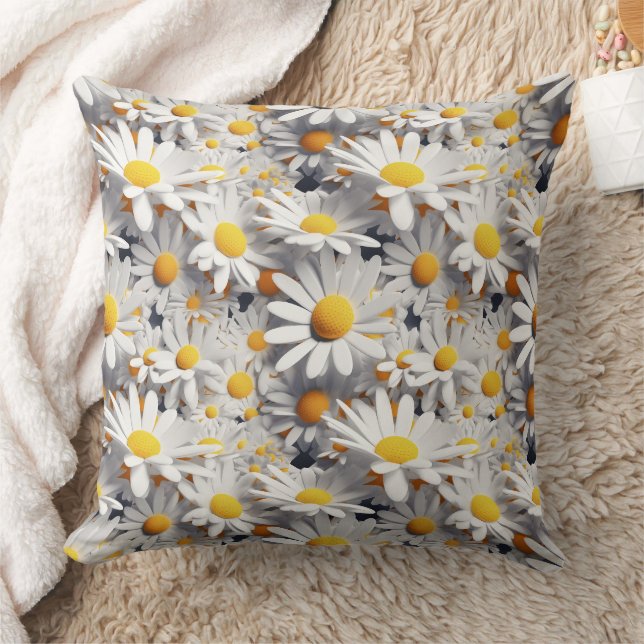 Coussin Balises 3d blanc et jaune (Couverture)