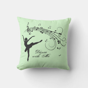 Coussin Ballerine étonnante dansant avec de la musique ver
