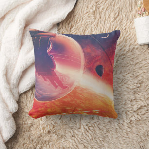 Coussin Ballon à air chaud extrême sur paysage volcanique
