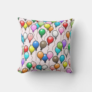Coussin Ballons d'anniversaire colorés