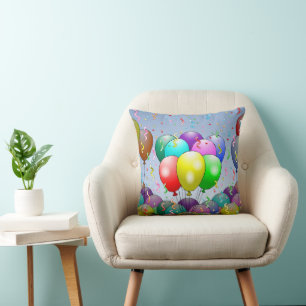 Coussin Ballons de fête colorés