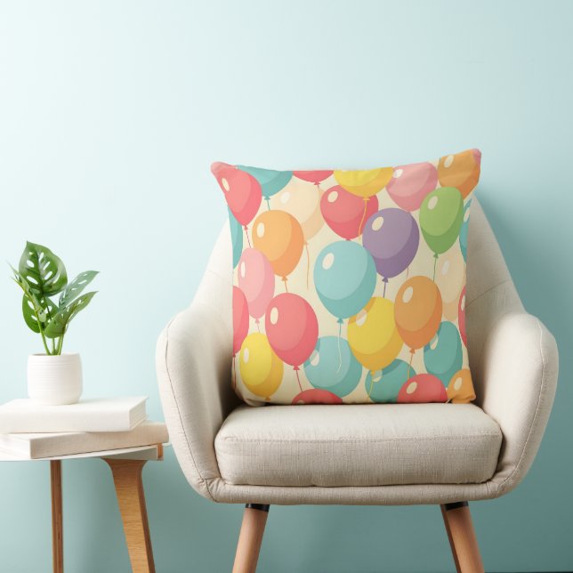 Coussin Ballons de fête de différentes couleurs (Chaise)