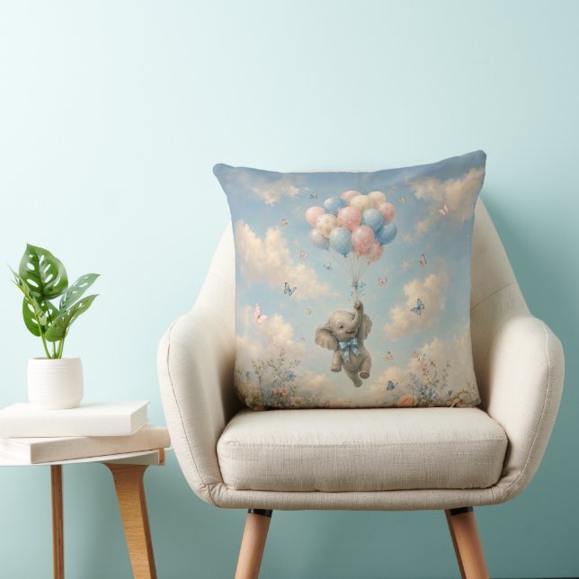 Coussin Ballons flottants éléphant bébé (Chaise)