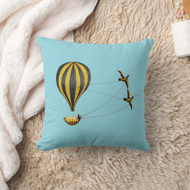 Coussin Balloon à air chaud de l'époque victorienne Steamp (Couverture)
