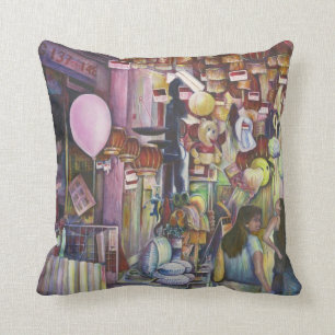 Coussin Balloon rose soleil et lune, Singapour