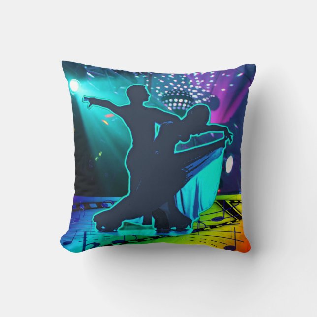 Coussin Ballroom Danse Couple Éclairage De Scène Et Musiqu (Recto)