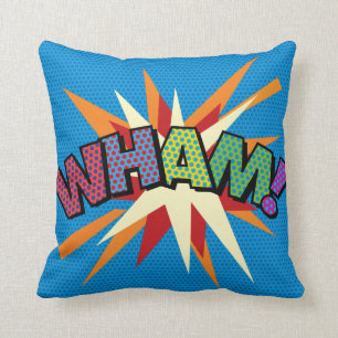 Coussin BAM COUP Fun Moderne Cool Bande Dessinée Pop Art