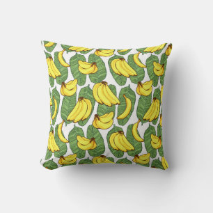 Coussin Banana Fruit Feuilles Motif tropical
