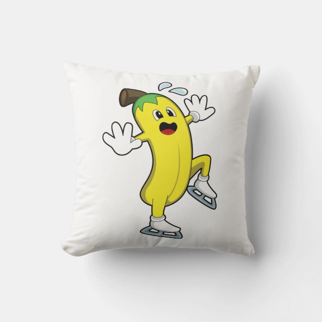 Coussin Banane au patinage sur glace avec patins sur glace (Recto)