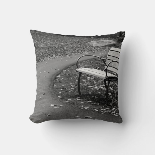 Coussin Banc sur la promenade (Recto)