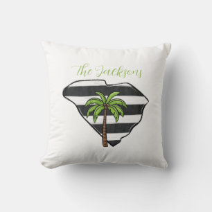 Coussin Bande de palmiers d'état de Caroline du Sud person