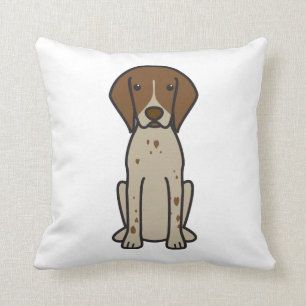 Coussin Bande dessinée allemande de chien d'indicateur au