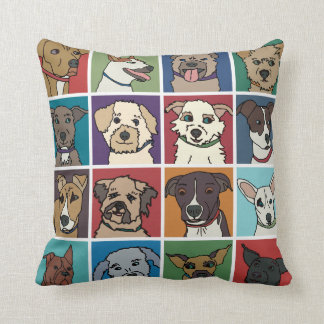 Coussin Bande dessinée de chien de délivrance