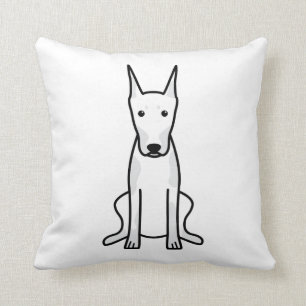 Coussin Bande dessinée de chien de Pinscher de dobermann