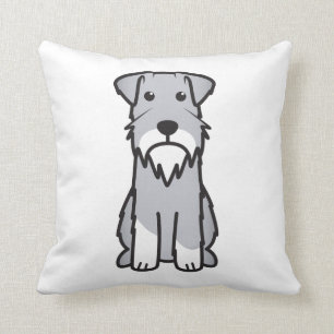 Coussin Bande dessinée de chien de Schnauzer miniature