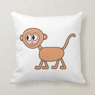 Coussin Bande dessinée drôle d'un singe