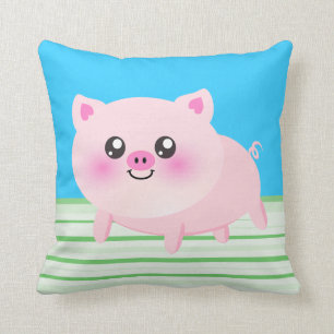 Coussin Bande dessinée mignonne de porc