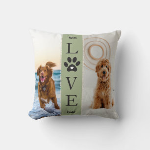 Coussin Bande en dentelle avec noms personnalisés LOVE pou