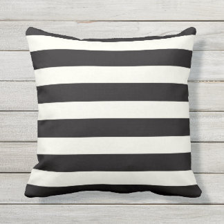 Coussin Bande noire et blanche