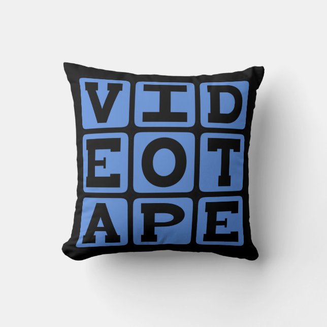Coussin Bande vidéo, cassette VHS (Recto)