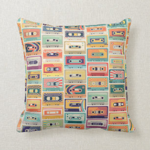Coussin Bandes à cassette rétro