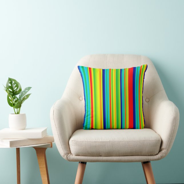 Coussin Bandes colorées (Chaise)