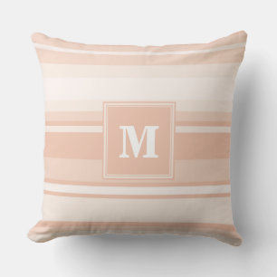 Coussin Bandes de pêche monogramme