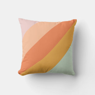 Coussin Bandes Diagonales colorées Retro Sweet Candy Paste