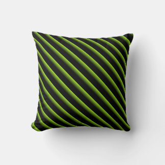 Coussin Bandes diagonales de couleur noire et verte