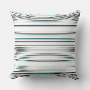 Coussin Bandes gris d'aqua mignonnes