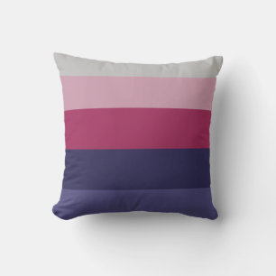 Coussin Bandes horizontales violettes
