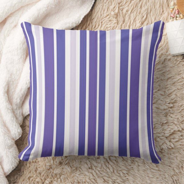 Coussin Bandes Lilac Violet (Couverture)