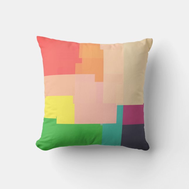 Coussin Bandes multicolores (Recto)