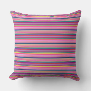 Coussin Bandes multicolores rétro