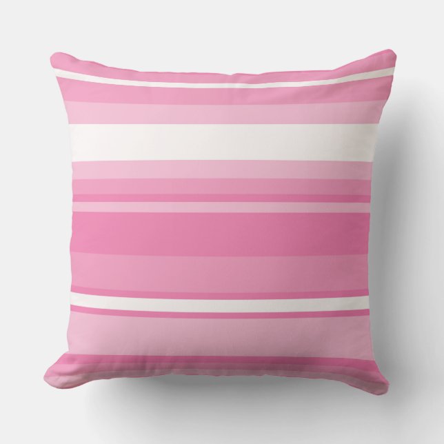 Coussin Bandes roses (Recto)