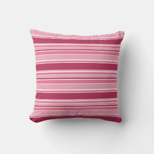 Coussin Bandes roses
